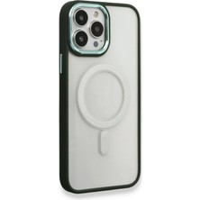 Zayka Mey Ithalat®  iPhone 14 Pro Kılıf Room Magneticsafe Silikon - Köknar Yeşili