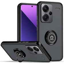 Zayka Mey Ithalat®   Redmi Note 13 Pro Plus Kılıf Montreal Yüzüklü Silikon Kapak - Siyah