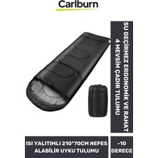 Özbience Nefes Alabilir Su Geçirmez Çift Kaplama Polar Uyku Tulumu -10°c