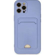 Zayka Mey Ithalat®  iPhone 12 Pro Max Kılıf Kelvin Kartvizitli Silikon - Lila