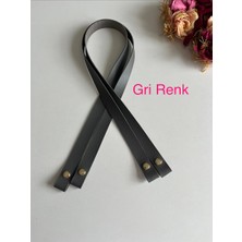 ZG Hobi Aksesuar Örgü Çantalar Için Suni Deriden Çıtçıtlı 70 cm Askı