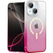 Zayka Mey Ithalat®   iPhone 15 Plus Pummel Shiny Magsafe Kapak - Pembe