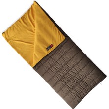 Özbience Konforlu 15°c Geniş Avcı Uyku Tulumu, Kahverengi, Birleşebilir, Dayanıklı