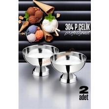 Pileli Store Turk Dondurma Kasesi 304 Paslanmaz Çelik Profesyonel 2 Adet