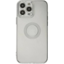 Zayka Mey Ithalat®  iPhone 13 Pro Max Kılıf Santa Lens Silikon - Şeffaf