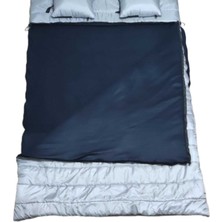 Özbience Yastıklı Iç Siyah Polar Çift Kişilik Uyku Tulumu, Rahat ve Sıcak Konfor