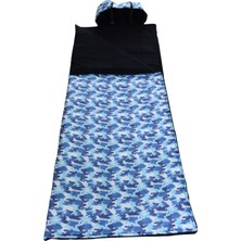 Özbience Mavi Kamuflaj Su Geçirmez Yüksek Kaliteli Uyku Tulumu