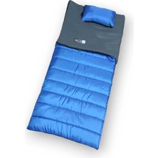 Özbience Yataklı Kamp Battaniyesi Tim-18, Içi Gri, Mavi, Uzun, Yastıklı, Konforlu