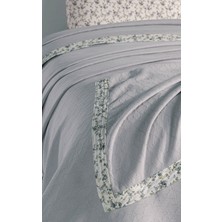 Monolisse %100 Pamuk Olivia Biyeli Gri Çift Kişilik Pike Set 200 x 230 cm