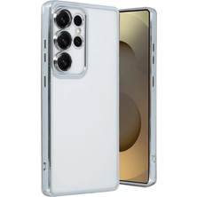 Zayka Mey Ithalat®  Samsung Galaxy S25 Ultra Kılıf  Lensli Silikon - Gümüş