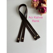 ZG Hobi Aksesuar Örgü Çantalar Için Suni Deriden Çıtçıtlı 70 cm Askı