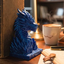 Modela Buz Ejderhası Kitap Tutucu | Fantastik Dragon Bookend | Dekoratif Kitap Desteği