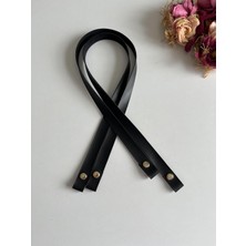 ZG Hobi Aksesuar Örgü Çantalar Için Suni Deriden Çıtçıtlı 70 cm Askı