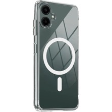 Zayka Mey Ithalat®  Samsung Galaxy A07 4g Combo Sert Şeffaf Magsafe Kapak - Şeffaf
