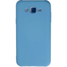 Zayka Mey Ithalat®  Samsung Galaxy J7 Kılıf Nano Içi Kadife Silikon - Mavi