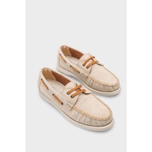 Capone Outfitters Bria Bağcıklı Boncuklu Konfor Kadın Loafer Tekne Ayakkabısı