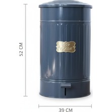 PremiumPort 30 Litre Metal Çöp Kovası, Dayanıklı ve Şık Tasarım, 4 Renk Seçeneği