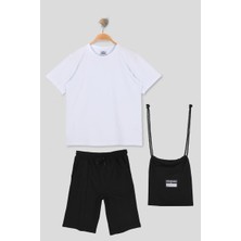 Alg ERKEK ÇOCUK ŞORTLU TAKIM - SPOR ÇANTALI 3 LÜ SET
