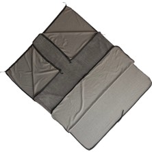 Özbience Gri Çift Kişilik Polar Uyku Tulumu ve Battaniye, Ykk Fermuarlı