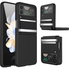 Newface Muratech New  Galaxy Z Flip 3 Kılıf Belt Flip Kapak - Siyah