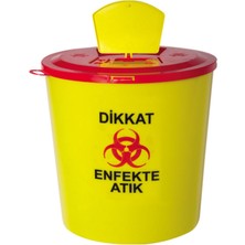 PremiumPort 10 Lt Sarı Tıbbi Atık Kova, Hijyenik ve Güvenli Kullanım Için Tasarlandı