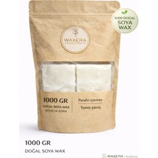 Waxera %100 Doğal Soya Wax 1000 gr – Blok Form | Parafin Içermez | Temiz Yanış | Mum Yapımı Için Ideal