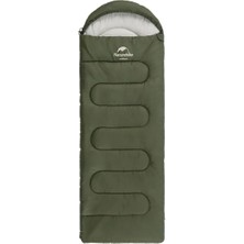 Özbience Y150L Yeşil Kapüşonlu Pamuklu Uyku Tulumu, Konforlu ve Sıcak Gece Yatağı