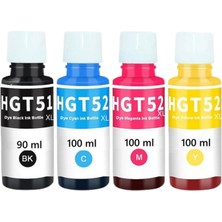 90-100 ml GT51/52XL Muadil Mürekkep Hp Smart Tank 515 (1TJ09A) Aio Yazıcı Uyumlu
