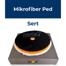 Leo Mikrofiber Sert Ped 130 mm / 160 mm (Cırtlı Taban) –çizik Giderici Profesyonel Polisaj Pedi
