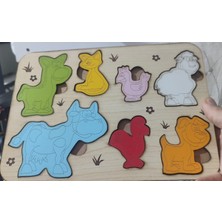 LTG Nova Ahşap Renkli Hayvan Puzzle