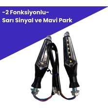 Monero KL022 Üniversal LED Sinyal Takımı (Sarı Sinyal ve Mavi Park) Lst7