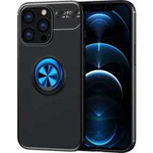 LTG Nova Iphone 13 Kılıf Range Yüzüklü Silikon - Siyah-Mavi