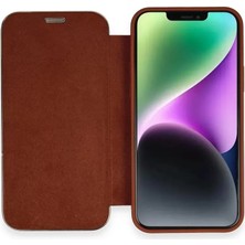 LTG Nova Iphone 12 Kılıf Dolpin Kapaklı - Kahverengi