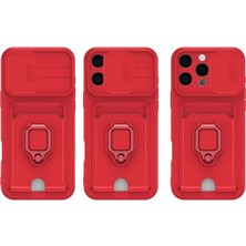 LTG Nova Iphone 16 Kılıf Zuma Kartvizitli Yüzüklü Silikon - Pembe