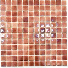 MozaiKristaL Tüm Yüzeyler Için 25X25MM. Bakır Gülü, 31,5X31,5CM. Fileli Cam Mozaik