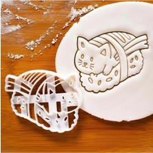 Hobist Sushi Kedi Kurabiye Kalıbı ve Şeker Hamuru Kalıbı