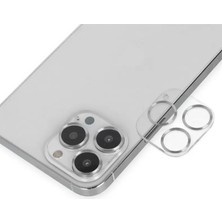 LTG Nova Iphone 14 Band Metal Kamera Lens - Gümüş