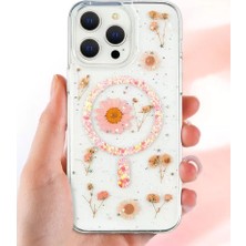 LTG Nova Iphone 16 Kılıf Daisy Simli Magsafe Kapak - Mor