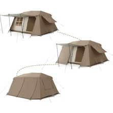 Özbience 10 Kişilik Dayanıklı Pencereli Kamp Çadırı, Geniş ve Konforlu Tasarım