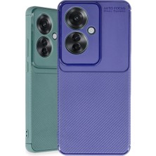 LTG Nova Reno 11F Kılıf Auto Focus Karbon Kapak - Koyu Yeşil