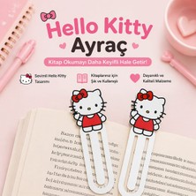 Luvena Hello Kitty Kitap Ayracı Kawaii Sevimli Tasarım Okul Ofis Hediye Kırtasiye Ürünü ( 4 Adet )