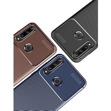 LTG Nova Y6P Kılıf Auto Focus Karbon Kapak - Lacivert