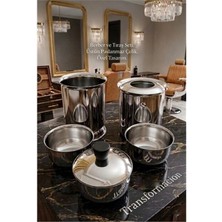 Pileli Store Pilelistore  Profesyonel 5'li Çelik Berber Paslanmaz Çelik Tıraş Seti  722951