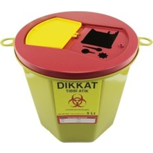 PremiumPort 5l Tak Tıbbi Atık Kovası Seti, Hijyen ve Güvenli Kullanım Için Ideal