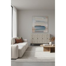 Ceneyra KA1218BT WİNDO120 Konsol, Kahve Köşesi ve Tv Sehpası, Çok Amaçlı Dolap 120CM Beyaz-Traverten