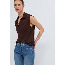 Mavi Dokulu Kahverengi Polo Tişört 1613952-70236