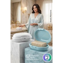 LTG Nova Banyo Tasarımı: 2’li Sızdırmaz Kapaklı Sabunluk Seti - Hijyenik Seyahat Kutusu