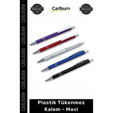 Carlburn Özel Üretim Promosyon Baskılı Logo Uyumlu Ergonomik Kaliteli Ofis Plastik Tükenmez Kalem Mavi