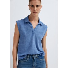 Mavi Dokulu Mavi Polo Tişört 1613952-70853