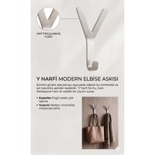 Y Harfi Tasarımlı Minimalist Metal Elbise Askısı - 2'li Set